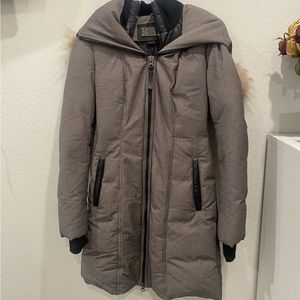 Mackage Black Parka with fur hood size  XXS
